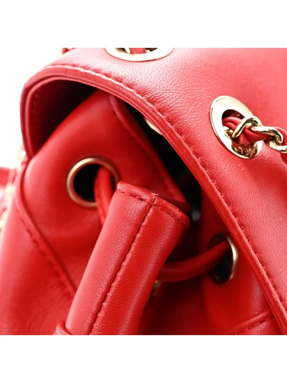 Chanel Lambskin Cc Mania Backpack Red #324088C18B